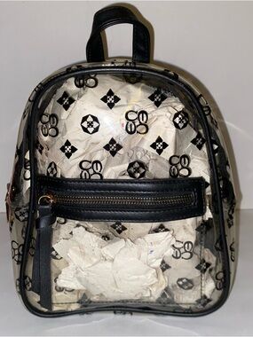 Clear Black Monogram Mini Backpack